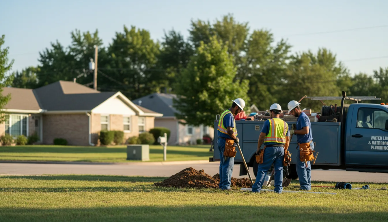 Residential water line and bathroom plumbing service in Aroda, VA